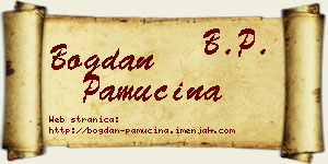 Bogdan Pamučina vizit kartica